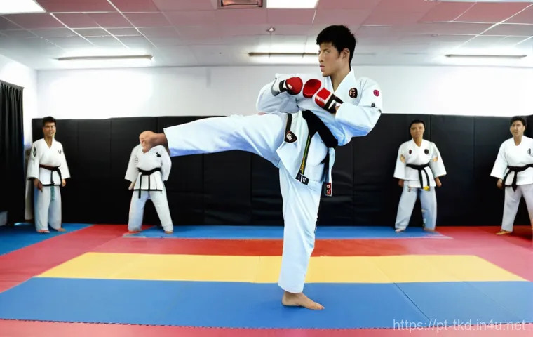 태권도 대회 우승자 인터뷰 - **Prompt:** A young, determined boy, around 8-10 years old, actively participating in a Taekwondo cl...