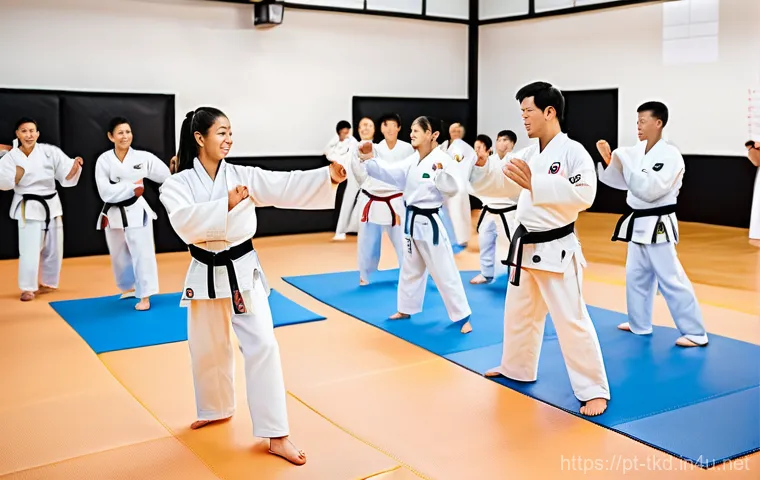 태권도 블로그 성공 사례 - **Prompt 1: Dynamic Taekwondo Blogger in Action**
    A powerful and focused female Taekwondo practi...