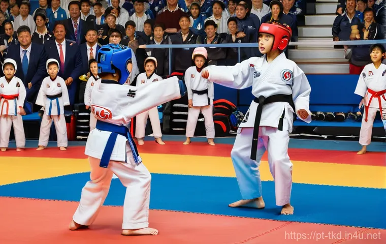 태권도 미니 경기 개최법 - **Prompt:** A Portuguese Taekwondo master, in their late 30s to early 50s, male or female, sits at a...